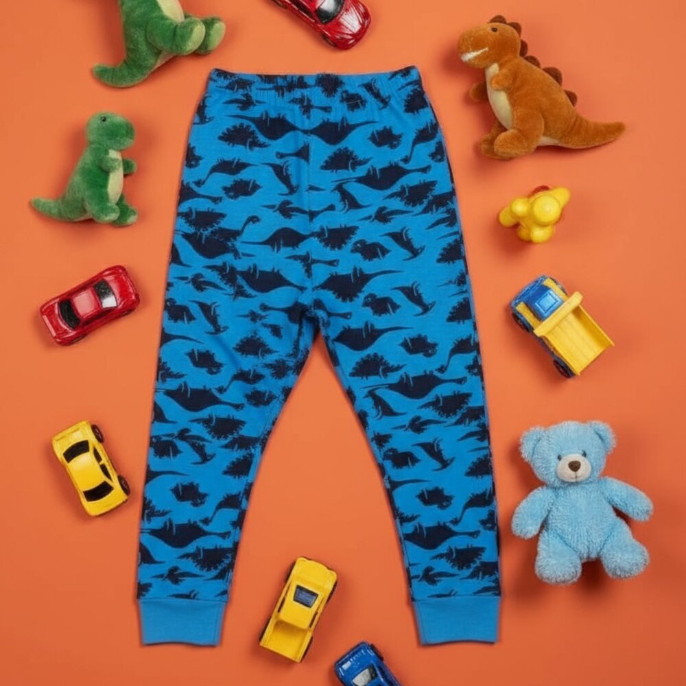 Boys Blue Shadow Dinosaur Kids Pajama Set , Soft cotton Andrew Scott NWT - Picture 4 of 4